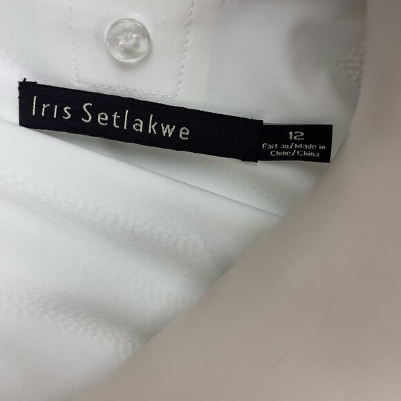 IRIS SETLAKWE Designer Flow Layered Printed Classic Office Tank Top Blouse sz 12 - Picture 4 of 9